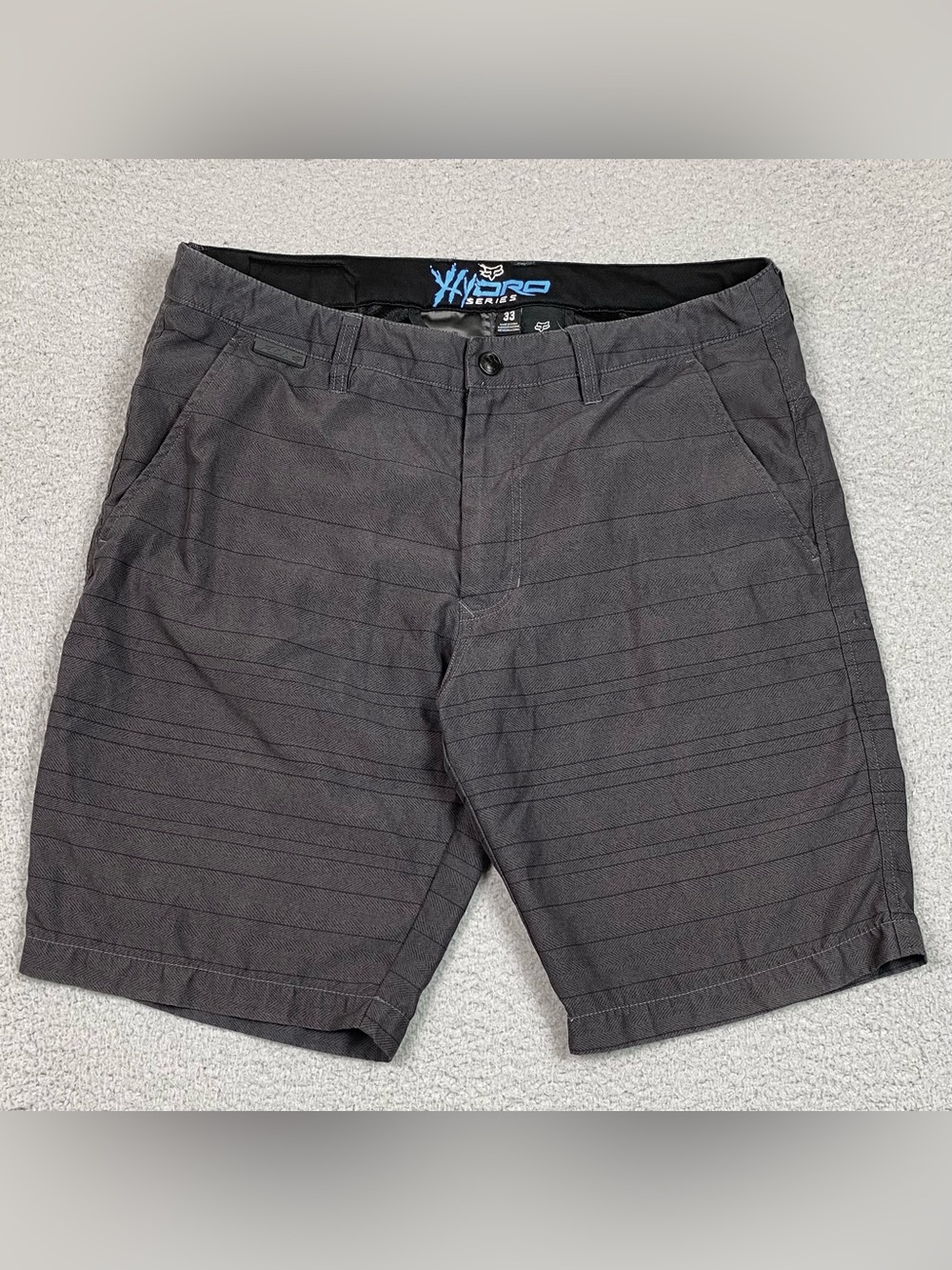 Fox Racing Hybrid Shorts Men's Size 33 Gray Beach Chino Hydro Series Drawstring